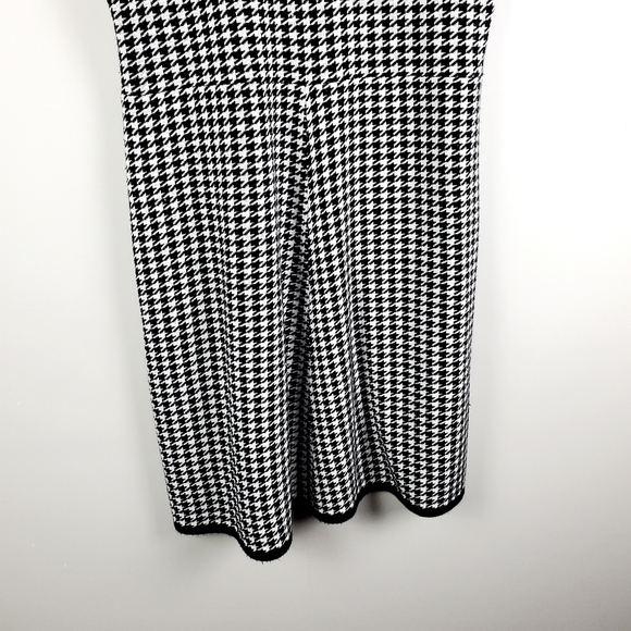 Lane Bryant Black White Houndstooth Dress 22/24 - Picture 9 of 13
